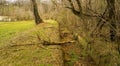 Old Concrete Flume Feeding Water to Mason Creek Gristmill Waterwheel Royalty Free Stock Photo